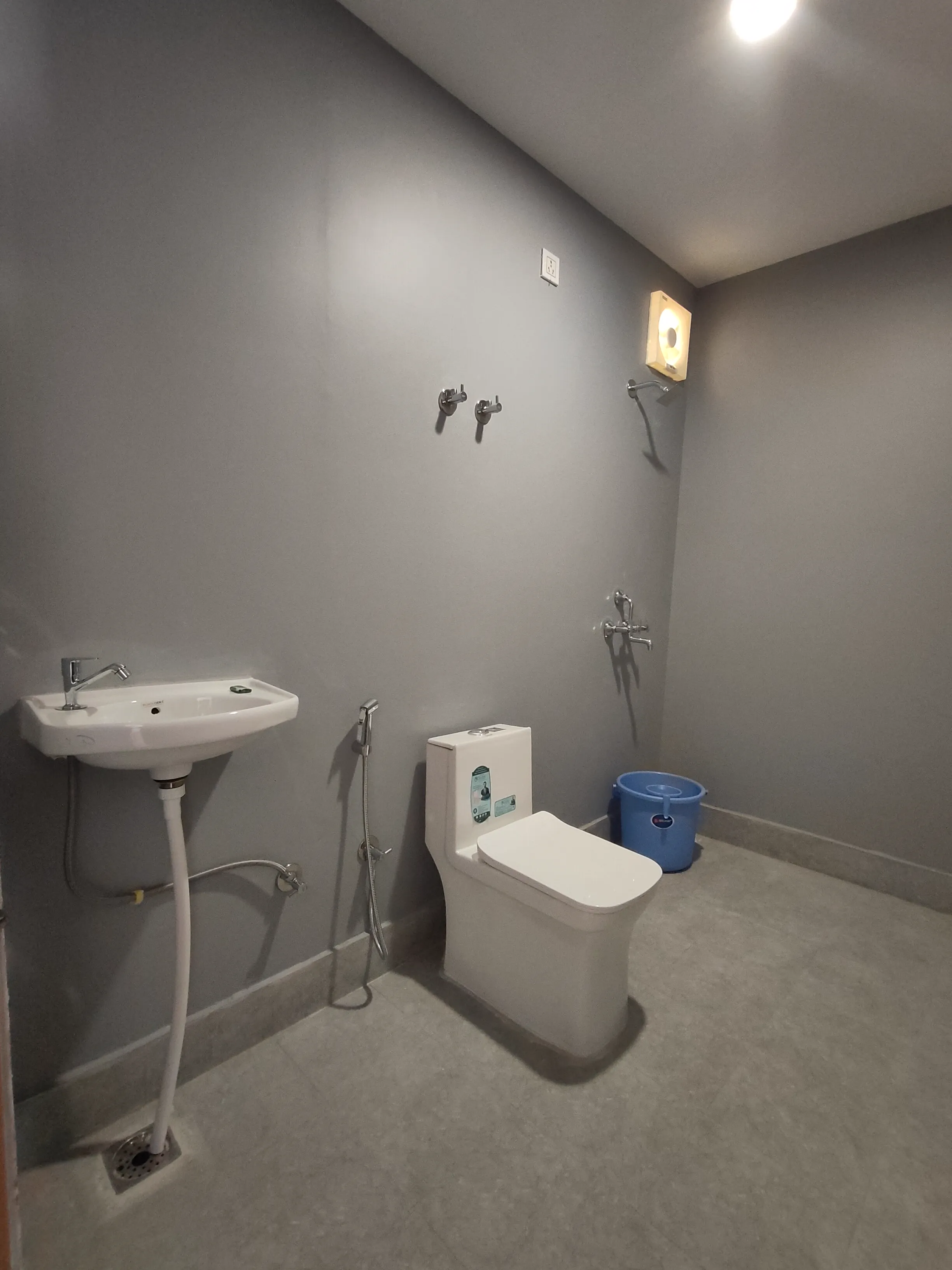 Clean Toilet - Sanitized toilet at Green Ganga Resort